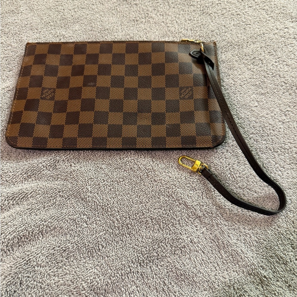 Louis Vuitton Brown Checkered Wristlet